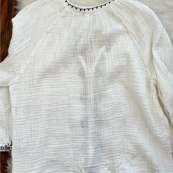 Liverpool white and navy Embroidered top - Picture 5 of 5